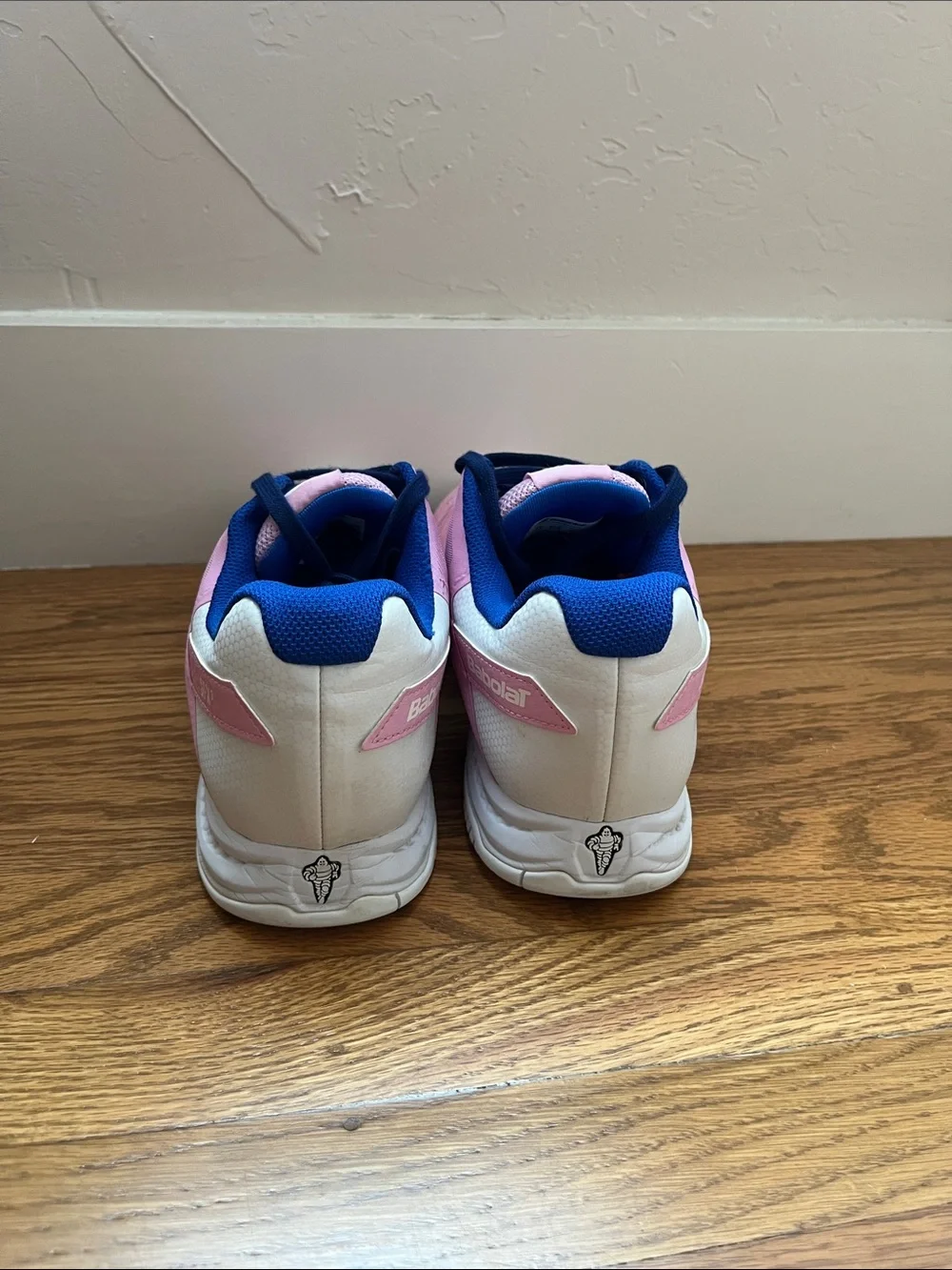 Babolot Women's Tennis Sneakers Pink with Navy Accents SFX 3 All Court